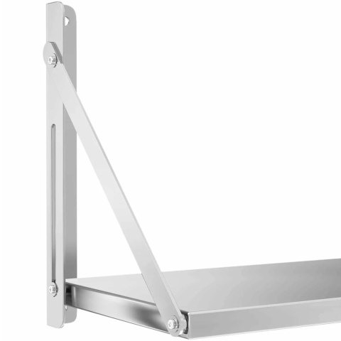 Półka ścienna gastronomiczna składana ze stali nierdzewnej do 40 kg 120 x 30 cm Royal Catering Półka ścienna gastronomiczna składana ze stali nierdzewnej do 40 kg 120 x 30 cm Royal Catering