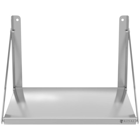 Półka ścienna gastronomiczna składana ze stali nierdzewnej do 40 kg 60 x 45 cm Royal Catering Półka ścienna gastronomiczna składana ze stali nierdzewnej do 40 kg 60 x 45 cm Royal Catering