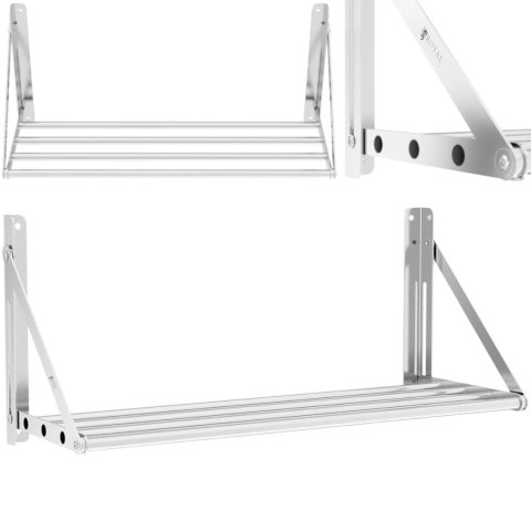 Półka ścienna składana ze stali nierdzewnej do 40 kg 80 x 30 cm Royal Catering Półka ścienna składana ze stali nierdzewnej do 40 kg 80 x 30 cm Royal Catering