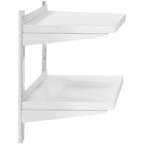 Półka ścienna wisząca gastronomiczna podwójna z regulacją STAL 60 x 40 cm Royal Catering Półka ścienna wisząca gastronomiczna podwójna z regulacją STAL 60 x 40 cm Royal Catering