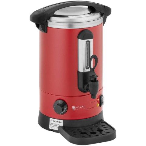 Warnik podgrzewacz do wody z podwójnymi ściankami i ociekaczem 6.1 L 1500 W czerwony Royal Catering Warnik podgrzewacz do wody z podwójnymi ściankami i ociekaczem 6.1 L 1500 W czerwony Royal Catering
