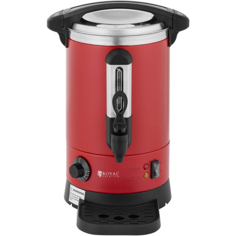Warnik podgrzewacz do wody z podwójnymi ściankami i ociekaczem 6.1 L 1500 W czerwony Royal Catering Warnik podgrzewacz do wody z podwójnymi ściankami i ociekaczem 6.1 L 1500 W czerwony Royal Catering