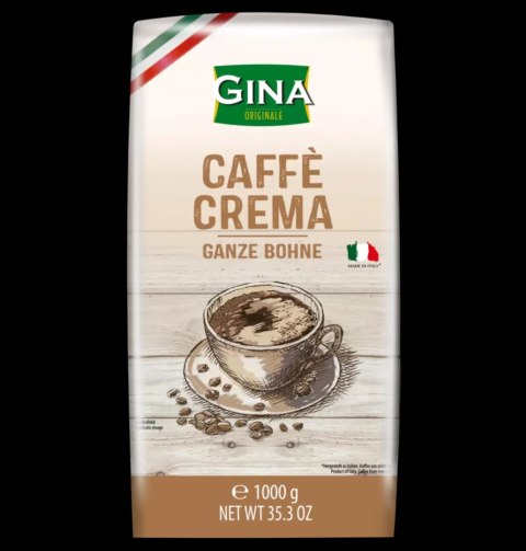 Gina Caffe Crema Kawa Ziarnista 1 kg GUNZ - Fine european food Gina Caffe Crema Kawa Ziarnista 1 kg GUNZ - Fine european food