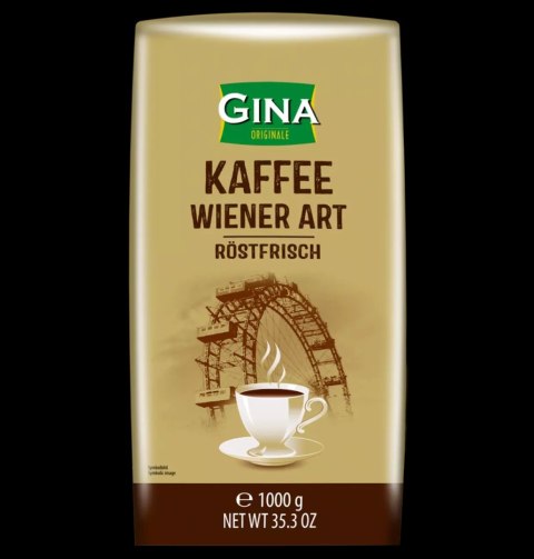 Gina Kaffee Wiener Art Kawa Ziarnista 1 kg GUNZ - Fine european food Gina Kaffee Wiener Art Kawa Ziarnista 1 kg GUNZ - Fine european food