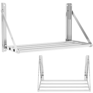 Półka ścienna wisząca rurkowa składana STAL 60 x 30 cm Royal Catering