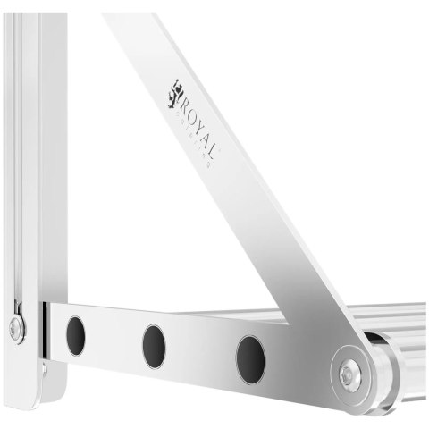 Półka ścienna wisząca rurkowa składana STAL 60 x 30 cm Royal Catering Półka ścienna wisząca rurkowa składana STAL 60 x 30 cm Royal Catering