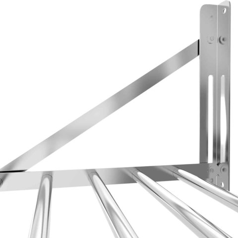 Półka ścienna wisząca stalowa nierdzewna składana 120 x 45cm Royal Catering Półka ścienna wisząca stalowa nierdzewna składana 120 x 45cm Royal Catering