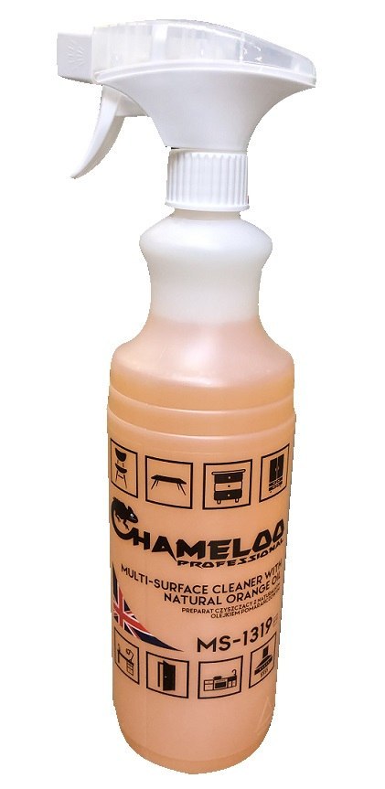 CHAMELOO Spray 1L preparat czyszczący zolejkiem MULTI-SURFACE CLEANER WITH NATURAL ORANGE CHAMELOO Spray 1L preparat czyszczący zolejkiem MULTI-SURFACE CLEANER WITH NATURAL ORANGE