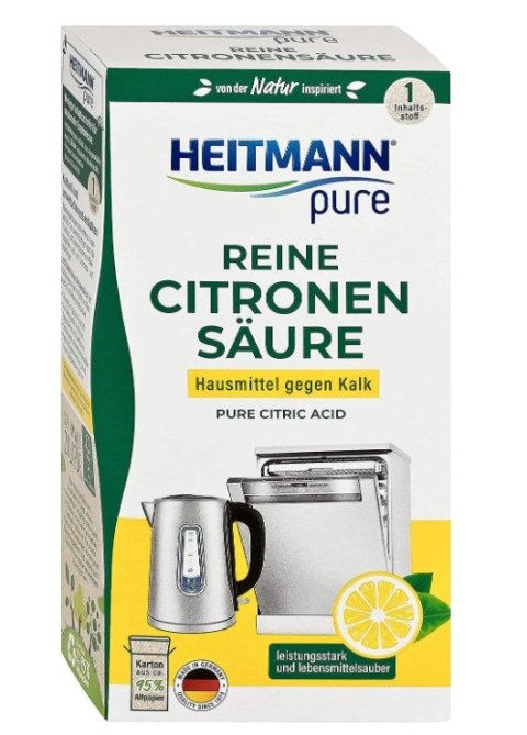 HEITMANN PURE Czysty kwas cytrynowy 350g proszek HEITMANN PURE Czysty kwas cytrynowy 350g proszek