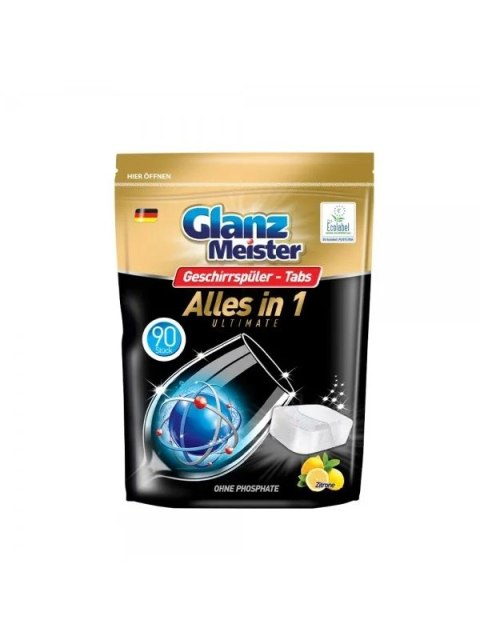 GLANZ Meister Tabletki do zmywarki 90szt Doypack PVOH Eco Label 1,44kg GLANZ Meister Tabletki do zmywarki 90szt Doypack PVOH Eco Label 1,44kg