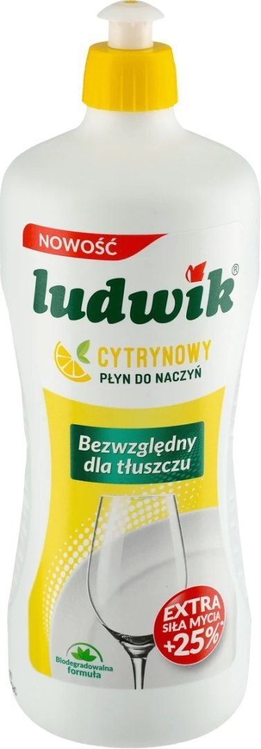 LUDWIK Płyn do naczyń 900g cytryna LUDWIK Płyn do naczyń 900g cytryna