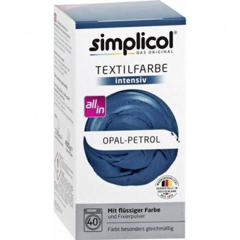 SIMPLICOL Barwnik do tkanin INTENSIV OPAL-PETROL 560g SIMPLICOL Barwnik do tkanin INTENSIV OPAL-PETROL 560g