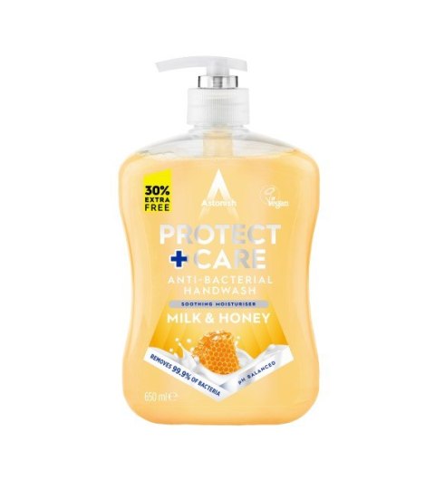 ASTONISH Mydło antybakteryjne w płynie650ml HANDWASH MILK&HONEY ASTONISH Mydło antybakteryjne w płynie650ml HANDWASH MILK&HONEY