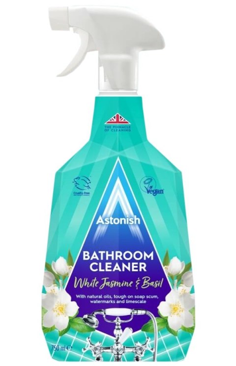 ASTONISH Płyn do mycia łazienek 750ml BATHROOM CLEANER WHITE JASMINE&BASIL ASTONISH Płyn do mycia łazienek 750ml BATHROOM CLEANER WHITE JASMINE&BASIL