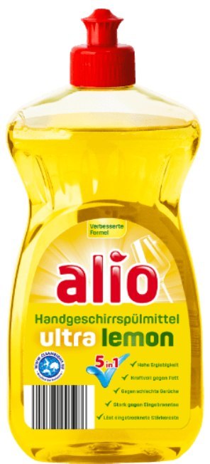 Alio 5 w 1 Ultra Lemon Płyn do Naczyń 500 ml Aldi