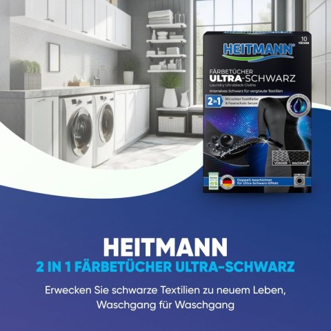 Heitmann Ultra Schwarz 2in1 Chusteczki Odnawiające Czerń 12 szt. Brauns-Heitmann GmbH & Co. KG Heitmann Ultra Schwarz 2in1 Chusteczki Odnawiające Czerń 12 szt. Brauns-Heitmann GmbH & Co. KG