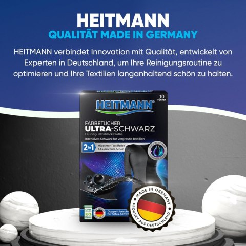 Heitmann Ultra Schwarz 2in1 Chusteczki Odnawiające Czerń 12 szt. Brauns-Heitmann GmbH & Co. KG Heitmann Ultra Schwarz 2in1 Chusteczki Odnawiające Czerń 12 szt. Brauns-Heitmann GmbH & Co. KG
