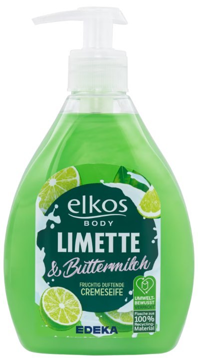 Elkos Limette & Buttermilch Mydło w Płynie 50 ml EDEKA ZENTRALE Stiftung & Co. KG Elkos Limette & Buttermilch Mydło w Płynie 50 ml EDEKA ZENTRALE Stiftung & Co. KG