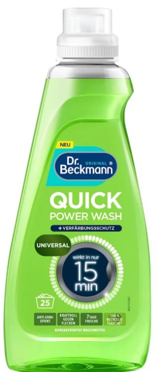 Dr. Beckmann Quick Power Wash Uniweralny Płyn do Krótkiego Prania 800 ml Delta pronatura GmbH