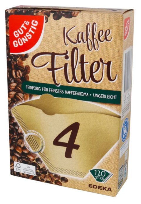 G&G Filtry do Kawy Rozmiar 4 120 szt. EDEKA ZENTRALE Stiftung & Co. KG