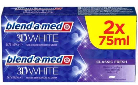 Blend-a-med 3D White Classic Fresh Pasta do Zębów 2 x 75 ml Procter & Gamble