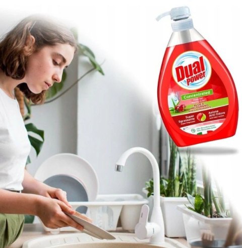 Dual Power Aloes & Granat Płyn Do Mycia Naczyń 1 l Dual Power