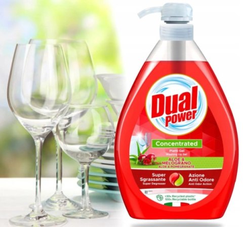 Dual Power Aloes & Granat Płyn Do Mycia Naczyń 1 l Dual Power