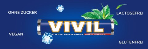 Vivil Mastylki Miętowe bez Cukru 28 g Vivil